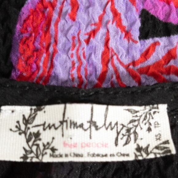 Free People Printed Symphony Sheer Slip Tunic Paisley Bell Sleeve Dress - Picture 7 of 10